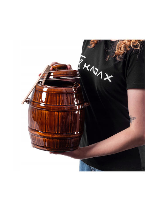 Kadax Allgemeine Verwendung Lebensmittelglas mit Keramikdeckel Braune 5000ml Stück