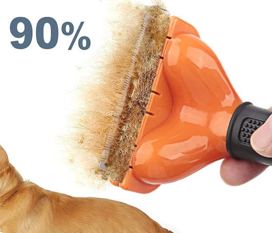 Bürste Mittel für langhaarige Hunde zur Fellpflege Orange