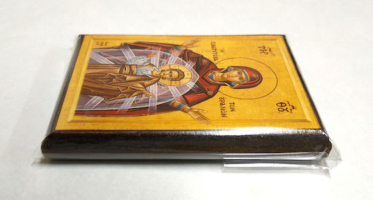 Set of 50 Pieces -> Virgin Mary Christ Pantocrator "Icon Frame Category Paper Krn No 00 Dimension 6.5cm X 9.5cm" Icon Wood MDF S&K Byzantine Icons