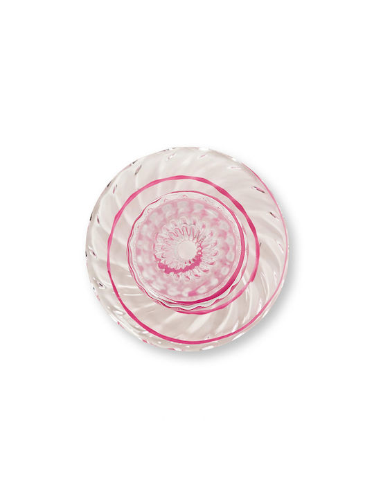 Pip Studio Κηροπηγιο Γυαλινο Ροζ Λεπτομεριες 20cm
