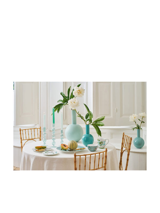 Pip Studio Κηροπηγιο Γυαλινο Γαλαζιες Λεπτομεριες 22cm