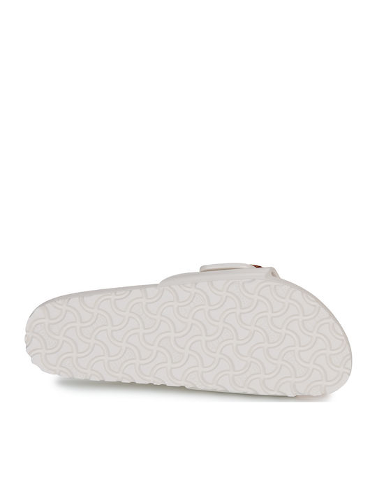Madrid Big Buckle EVA Slides σε Λευκό Χρώμα