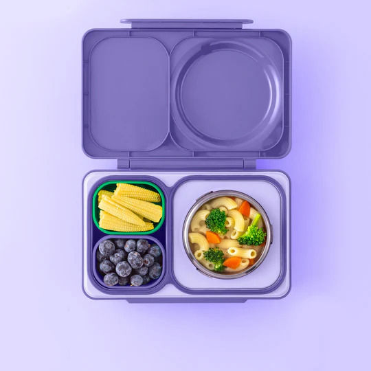 Omie Plastic Kids' Thermal Dinner Set Purple