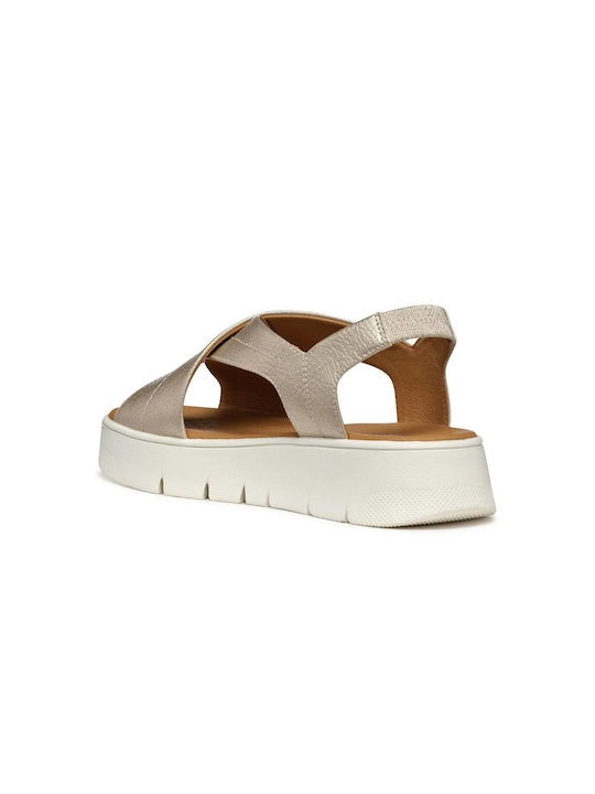 Geox D Dandra A Women's Flat Sandals in Gold Color