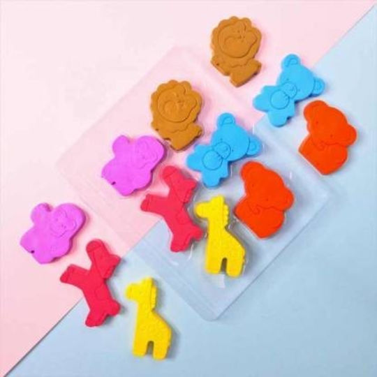 Animal Crayons 6pcs 2 Designs
