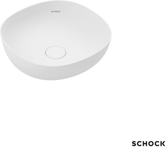 Schock Επικαθήμενος Νιπτήρας Πορσελάνης 39x39cm White Matt