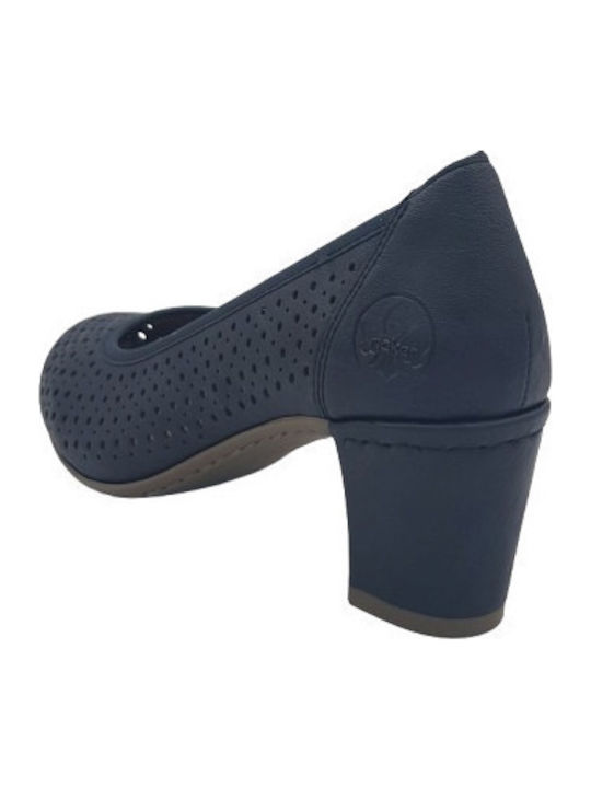 Leder Pumps Blau