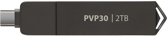Patriot Pvp30 Duo Compact 2TB USB 3.2 SSD Stick με σύνδεση USB-A & USB-C Μαύρο