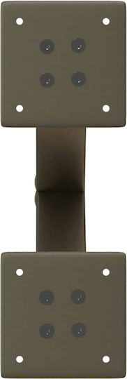 vidaXL Metallic Furniture Leg 2 Pieces Suitable for Table Office 30x30cm Brown