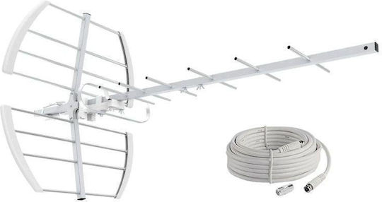 Osio OTA-1020 Outdoor TV Antenna (Does not Require Power Supply) Silver