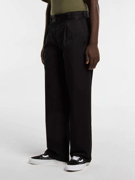 Work Trousers Elastic in Loose Fit Black