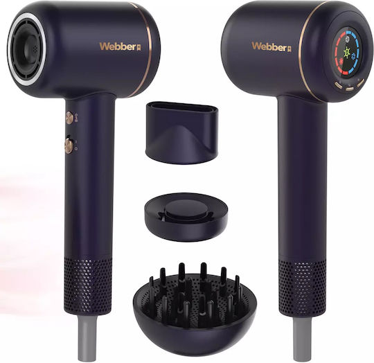 Webber Naturals Πιστολάκι Μαλλιών Turbo με Φυσούνα 1600W