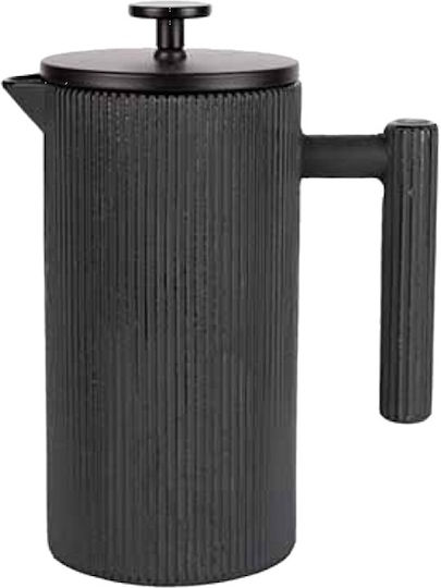 Kaffeemaschine aus Gusseisen 30cl Stempelkanne Schwarz Prego P-cast-01/bk