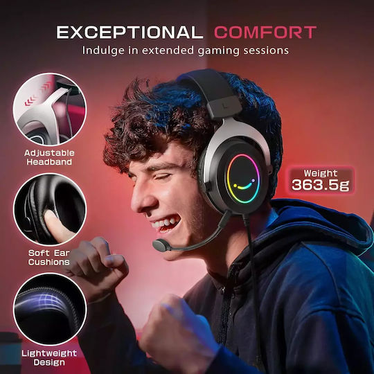 Fifine AmpliGame H3 On Ear Gaming Headset με σύνδεση 3.5mm / USB Ροζ for Nintendo Switch / PS4 / PS5 / XBOX