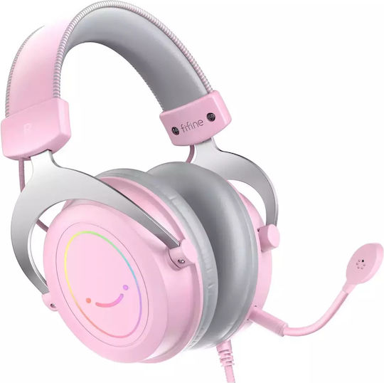 Fifine AmpliGame H3 On Ear Gaming Headset με σύνδεση 3.5mm / USB Ροζ for Nintendo Switch / PS4 / PS5 / XBOX