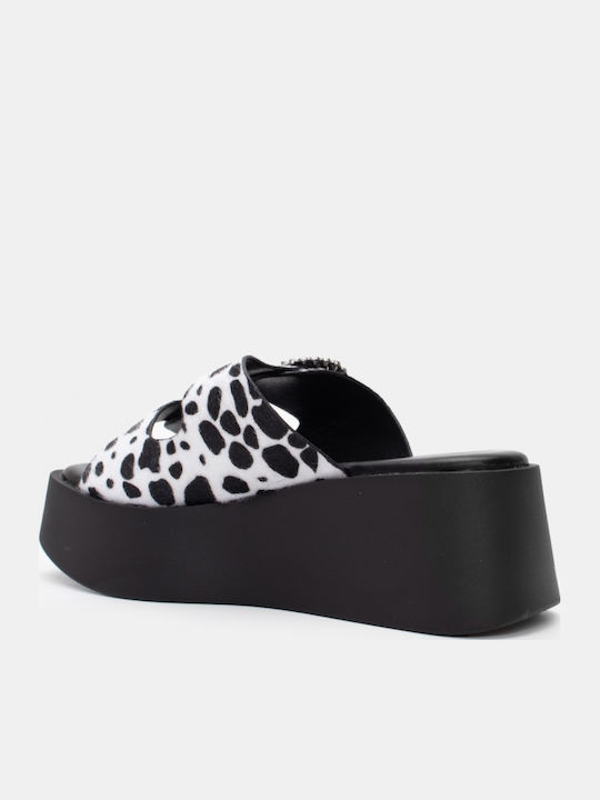 Women's Synthetic Leather Platform Shoes White