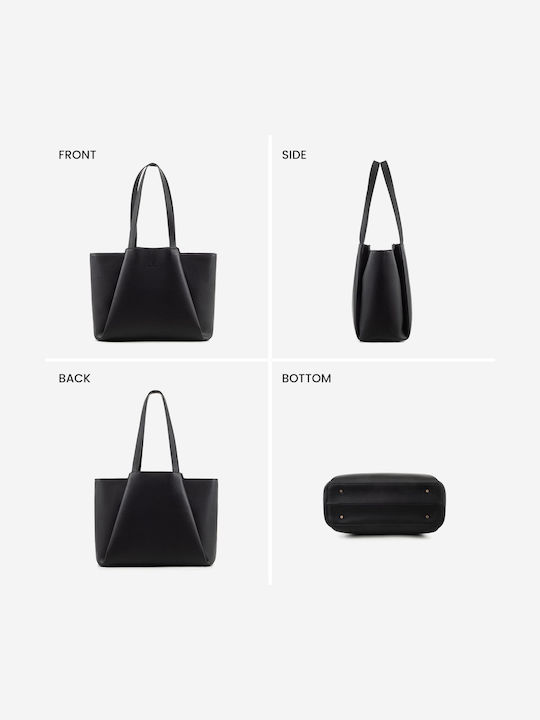Set Women's Bag Shopper Shoulder Black