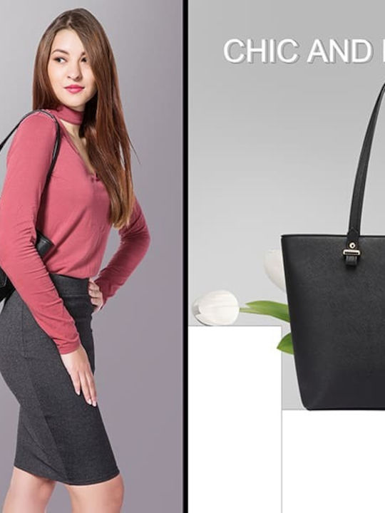 Set Women's Bag Shopper Shoulder Black