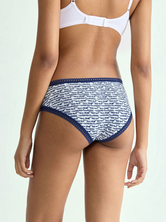 Βαμβακερά Women's String 3Pack with Lace Sky blue