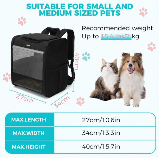 Miss Lulu Rucksack für Hunde / Katzen Schwarz