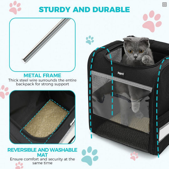 Miss Lulu Rucksack für Hunde / Katzen Schwarz
