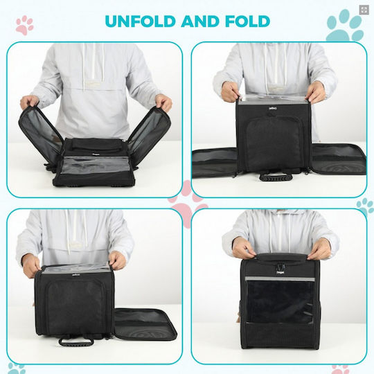 Miss Lulu Rucksack für Hunde / Katzen Schwarz