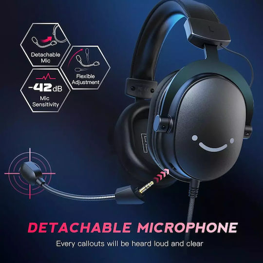 Fifine H9 Over Ear Gaming Headset with 3.5 mm / USB Connectivity for Nintendo Switch / PC / PS4 / PS5 / XBOX