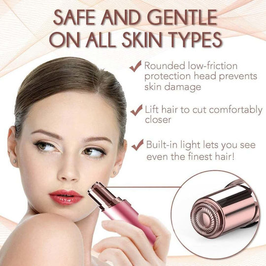 Portable Facial Epilator Pain-free Gentle Hair Removal From Face Body Led Light Hypoallergenic