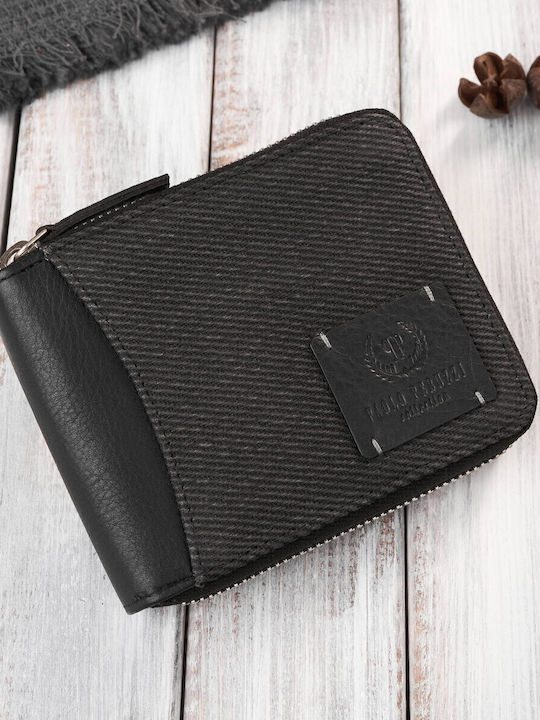 Leder Herren Geldbörse Klassisch mit RFID Schwarz