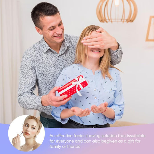 Portable Facial Epilator Pain-free Gentle Hair Removal From Face Body Led Light Hypoallergenic