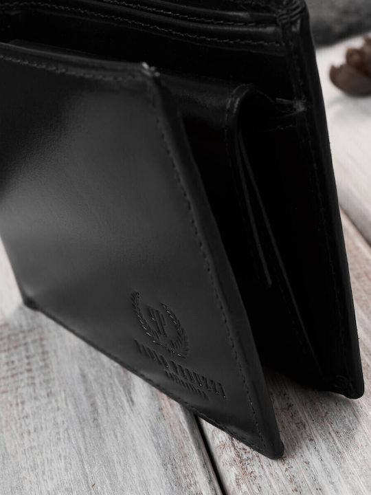 Leder Herren Geldbörse Klassisch mit RFID Schwarz