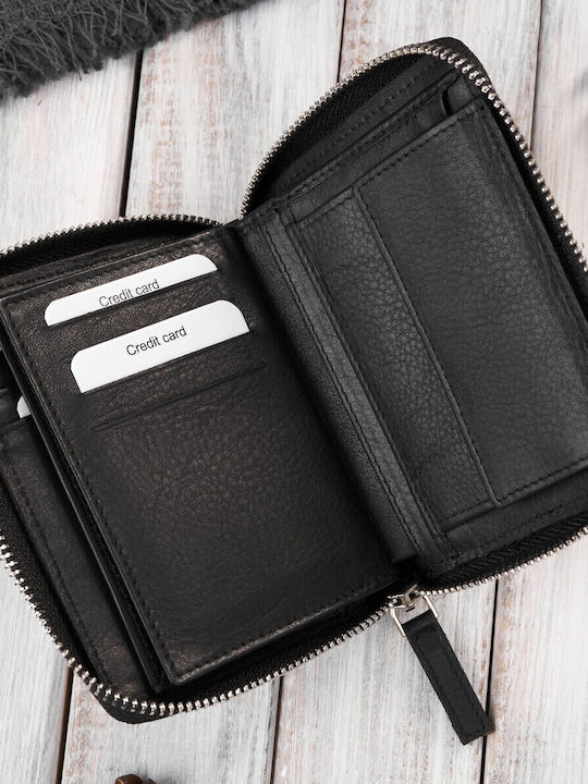 Portofel bărbătesc Clasice cu RFID Negru