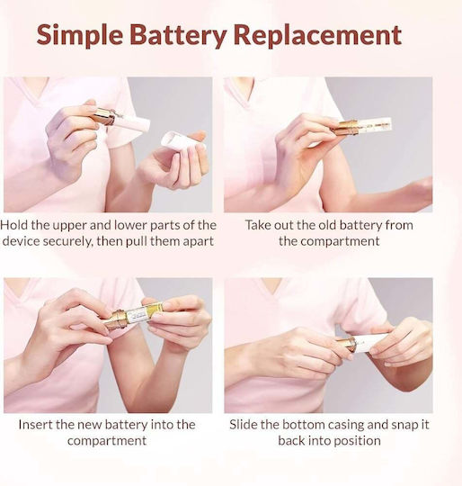 Portable Facial Epilator Pain-free Gentle Hair Removal From Face Body Led Light Hypoallergenic