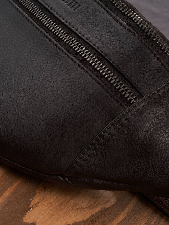 Leather Waist Bag Brown