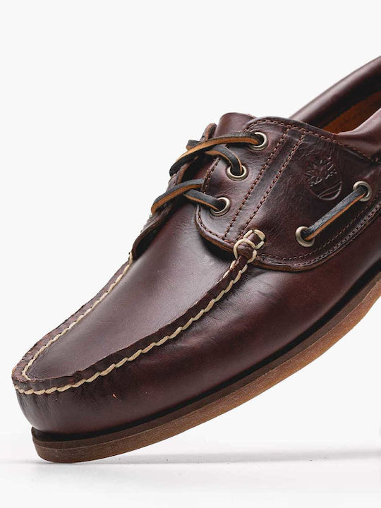 Men's Leather Boat Shoes Brown