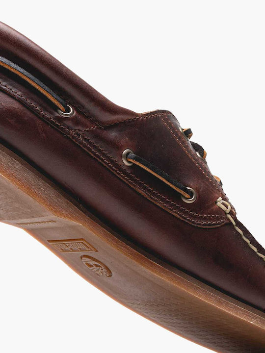 Men's Leather Boat Shoes Brown