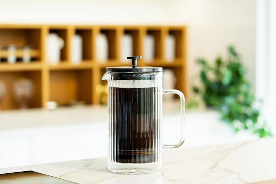 Vialli Design Manual Filter Coffee Maker Stainless Steel Black 1lt
