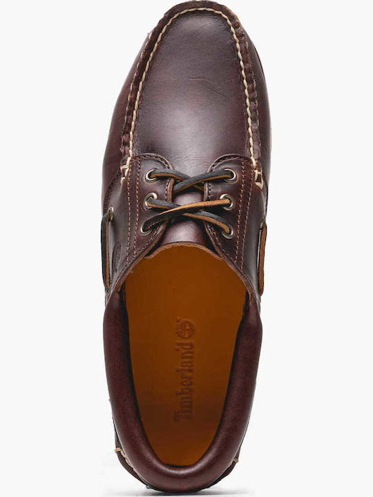 Men's Leather Boat Shoes Brown