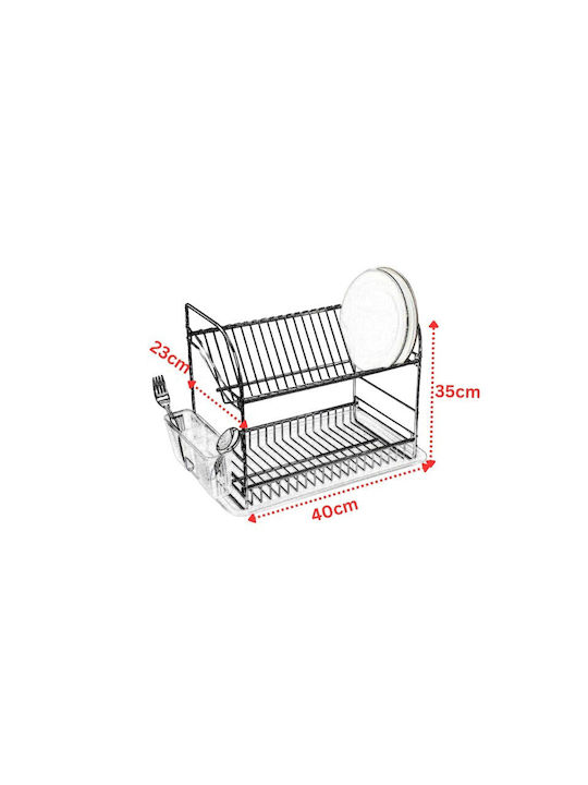 Tekno-Tel Sink Strainer Inox Silver 40x23x35cm