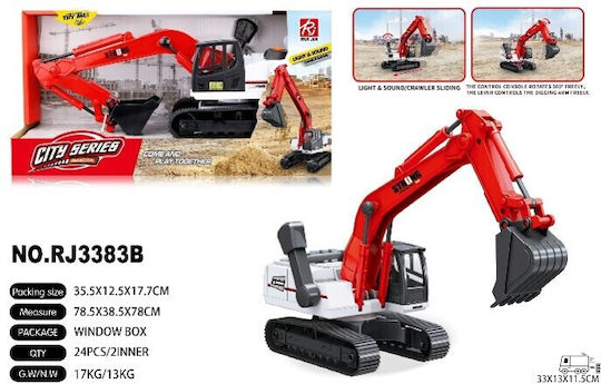 Martin Toys Excavator Pull Back Red for 3++ Years