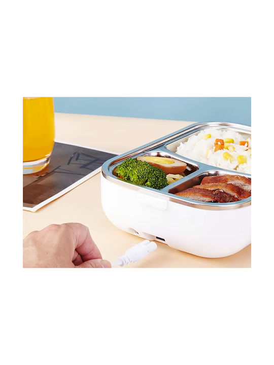 Verk Group Ηλεκτρικό Δοχείο Φαγητού Inox Λευκό 900ml