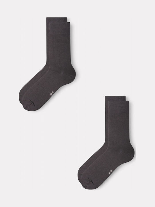 Herren Baumwollsocken Linea D'oro Total Grey Sparpack mit 2 Stück Ld502-5-Anthrazit Herren Baumwollsocken Linea D'oro Total Grey Sparpack mit 2 Stück Ld502-5-Anthrazit