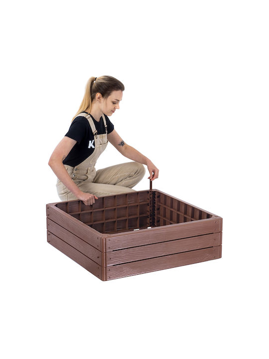 Kadax Hochbeet Gemüsebeet Braun 75x75cm