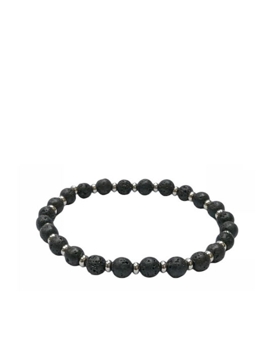 Tatu Moyo Bracelet made of Steel with Lava Stones