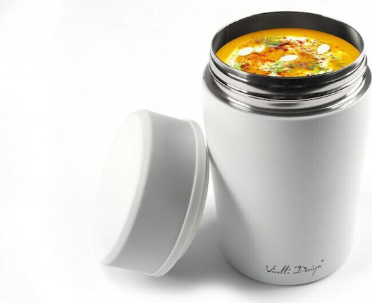 Vialli Design Sticlă Termos Oțel inoxidabil 500ml White