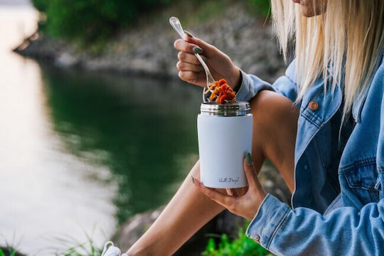 Vialli Design Sticlă Termos Oțel inoxidabil 500ml White