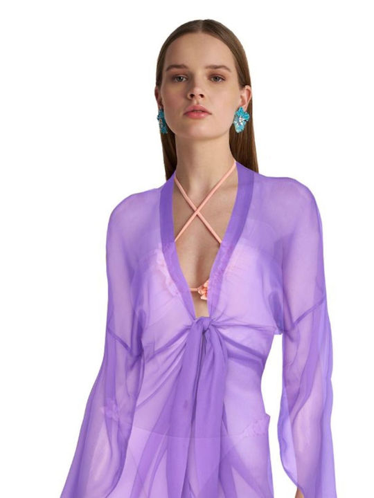 Women's Caftan Blu4u Beachwear Solids Purple