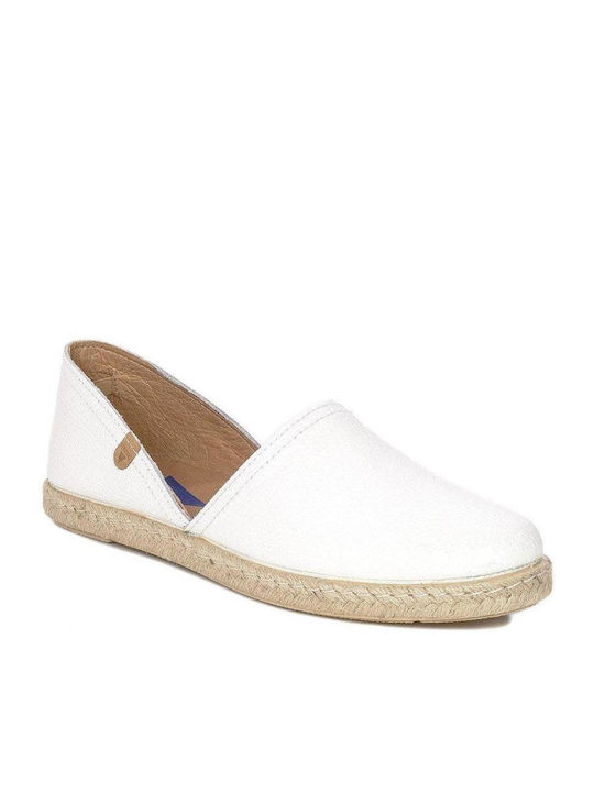 Verbenas Nucleo Lederne Damen Espadrilles in Weiß Farbe