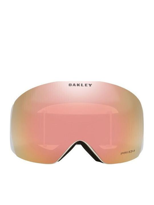 Oakley Flight Deck L Μάσκα Σκι & Snowboard Ενηλίκων Ροζ με Φακό σε Ροζ Χρώμα