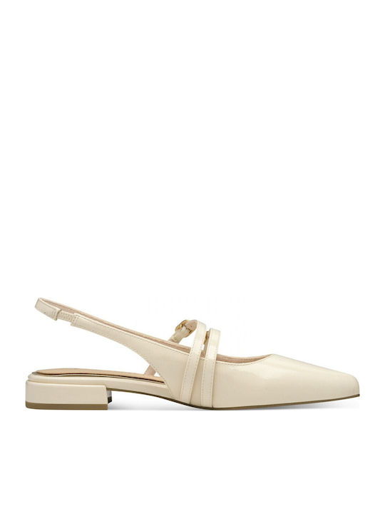 Women's Ballerina Shoes Slingback in Beige Color